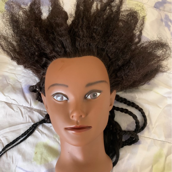 Hair Mannequin Head For Sale 4c Hair And Real Scalp Effect Long Hair